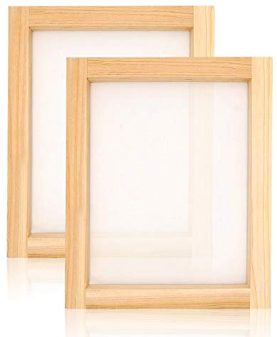 Lot de 2 cadres pour sérigraphie 25,4 x 35,6 cm avec maille blanche 110