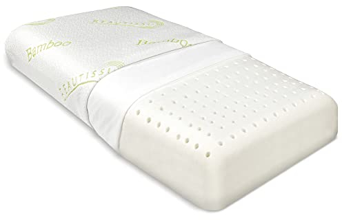 Beautissu Nackenstützkissen Bambus Memory Foam Kissen -  BeauErgo BN  Atmungsaktives Kopfkissen Bambus Bezug Ergonomisches Allergiker Kissen Orthopädisches Nackenkissen Schlafkissen