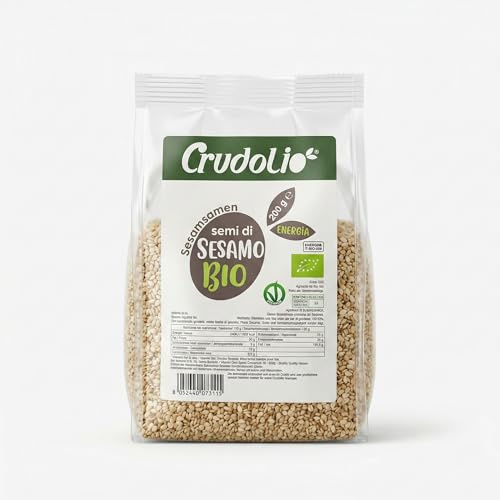 CRUDOLIO - Semi di Sesamo BIO, Ideale Per le Insalate, 200 g