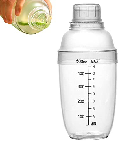 - cócteles mejorada, con medidas y colador, antideslizante, transparente, mezcladora vino, botella medición Jigger para bar fiesta en casa cocina