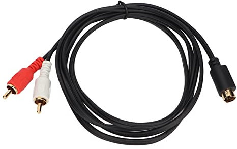 Cavo da S-Video a 2, Cavo Adattatore S-Video da 4 Pin Maschio a 2 Maschio Y Splitter da 1,5 M per Lettore DVD, Videocamera, Set Top Box, Videoregistratore, ecc.