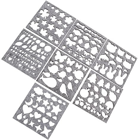 SUPVOX 7piezas Plantillas De Fieltro Aguja Molde Para Fieltrar Kit Para Bricolaje