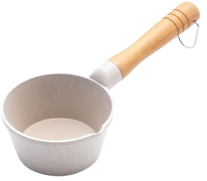 Baoblaze Pentola per Latte da Cucina Piccola Pentola Antiaderente Multifunzionale da 10 Cm per Cucina da Campeggio, Bianco