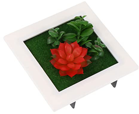 Cabilock 1pc Artificial Plant Photo Frame Wall Art Ornament Decor Faux Greenery for Home Office Shop Realistic Hanging Design for Atmosphere