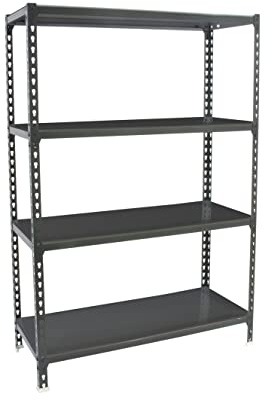 PROREGAL Étagère pour Charges Lourdes Mid Metal Shark | HxLxP 150x110x50cm | par Niveau 200kg | Anthracite | Étagère de Garage, étagère de Rangement, rayonnage