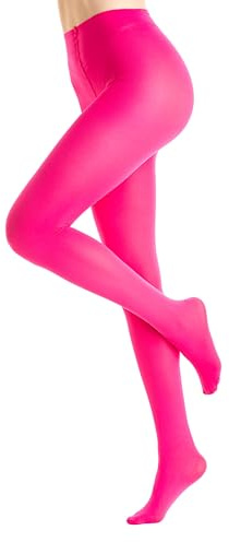 Gi&Gi Collant Femme Opaque 50 Deniers, Taille Haute, en Microfibre Douce, Multicolore, Ceinture Confortable (FR/ES, Alpha/lettres, L, TG, Taille normale, Taille normale, fuchsia)