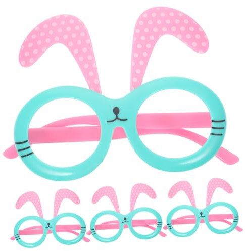 Cabilock 4 Stück Brillengestelle Mit Hasenohren Kinderbrille Lustige Osterparty Brille Osterbrille Lustige Brille Für Kinder Mädchen Brille Partybrillen Für Kinder Kinderparty-brille Abs