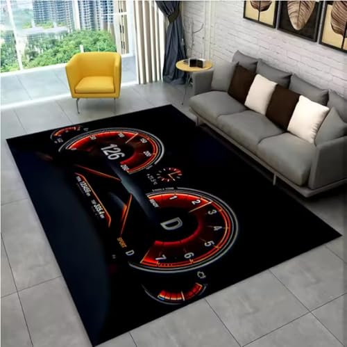 GNALEIEOG Tapis de Course Automobile pour Tableau de Bord, Tapis pour Salon, canapé, Cuisine, paillasson décoratif, Tapis de Sol antidérapant, 80 × 120 cm