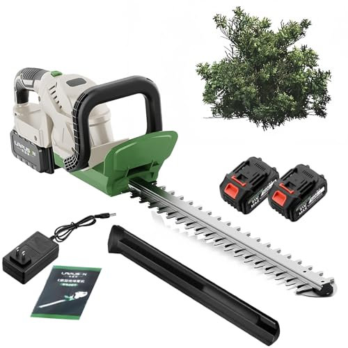 Taille-Haie Sans Fil, Taille-Haie 21V, Coupe-Herbe Portatif, Taille-Haie et Arbustes, Taille-Haie Léger et Compact, avec Batterie Rechargeable 3900 mAh pour Jardin, Cour, Pelouse,1 Battery
