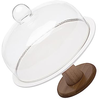 Cabilock Copri Torta Alzata in Ceramica e Vetro Copertura per Dessert di Piatti per Copertura Alimentare Resistente e Sicuro per Uso Prolungato