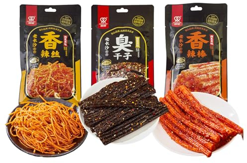 62 * 3Pcs Bastoncini latiao Latiao Snack Piccanti E Piccanti. – Snack Autentico Cinese | Vegetariano | Piccante & Saporito