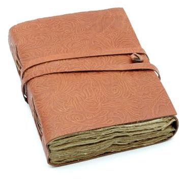Brillibrum Diario de piel de diseño vintage hecho a mano con 100 hojas de papel antiguo para bocetos, viajes, recuerdos, idea de regalo, libro de escritura de alta calidad para pensamientos creativos