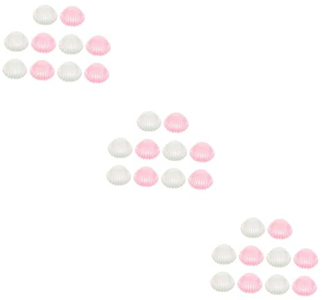 Zerodeko 3 Series Cajas De Dulces Forma De Concha Caja De Para Fiestas De Boda Y Cumpleaños Contenedor De Joyería Embalaje Decorativo Color Perla Blancas 10 Piezas*3