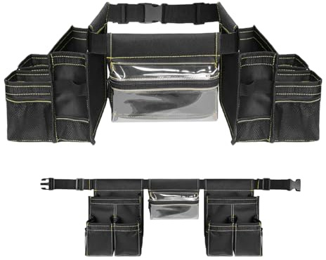 Tablier porte-outils pour homme | Sac à outils de nettoyage - Organisateur de travail réglable multi-poches pour plombier jardinier bâtiment menuisier électricien