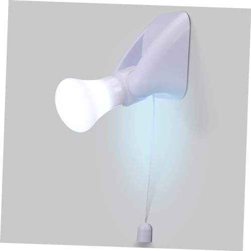 SHINEOFI Lampada a Bulbo LED Portatile 0, 1w Bianca in Abs, 1 Pezzo | Alimentazione 3 Batterie Aaa, Montaggio Autoadesivo, Controllo a Strappo 3 LED