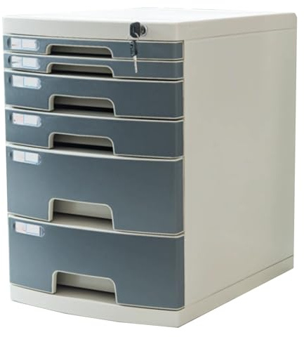Armadio per documenti desktop con blocco Multi strato di plastica per documenti da ufficio Sicuro Piccolo schedario con cassetti per la classificazione dei file Forniture per ufficio durevoli
