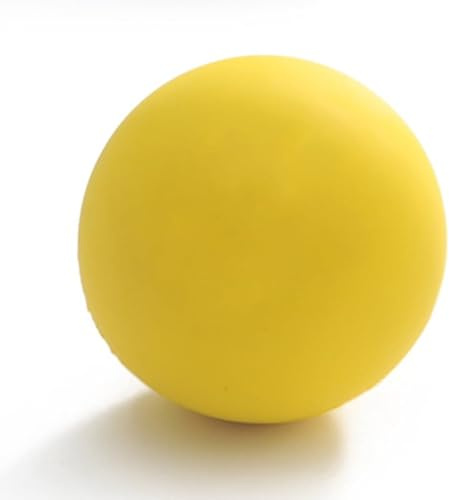 ZJchao Massageboll, Yoga-fasciaboll i Gummi för Muskelavslappning, med Bärbar Design för Helkroppsmassage, Kontorsresor Hemma (Gul)