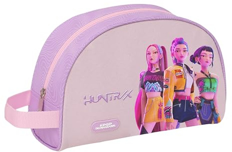 K-Pop Demon Hunters - Iconic - Neceser Escolar Infantil Pequeño con Asa, Neceser Infantil, Adaptable a Carro, Ideal para Niños de 5 a 14 Años, Cómodo y Versátil, Resistencia, 28x10x18 cm