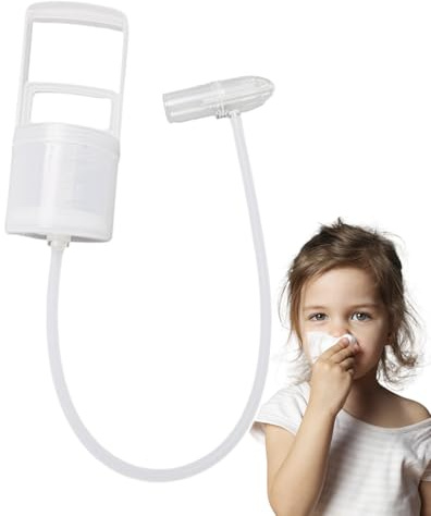 Nasal Aspirator, Gentle Hand Nasal Pump Suction with Non Invasive Tip, Strong Suction Manual Nose Cleaner, Anti-Backflow Snot Sucker Pump for Kids Children Booger Sucker(Safe Hygienic Easy to Clean)