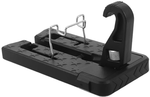 Alipis Marchepied de Porte pour Voiture en Alliage D'aluminium Noir, Pédale Pliable avec Crochet, Accès Toit pour SUV et Camions, Support Robuste et Portable pour Chargement et Sécurité