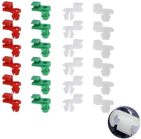 Kit di Fissaggio per Serratura Auto - 24 Pezzi di Clip Universali in Plastica per Riparazione Maniglie Porta, Adatte per Veicoli di Diversi Modelli, Misure da 2.9mm a 3.8mm
