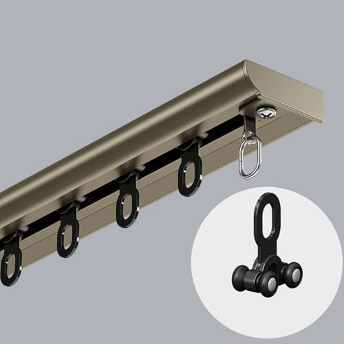 Heavy Du 2,9 m aluminium järnstång spårsystem – tak- eller väggmontering, enkel inllat, industriell & hemmabruk, slish champagne h & mångsidig lösd