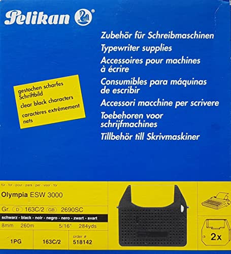 Pelikan 518142 2 St. Farbband Gr. 163C schwarz, Doppelpack, für Olympia ESW 3000