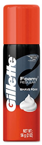 Gillette 14501 Foamy Shave Cream, Original Scent, 2 oz Aerosol, 48/Carton