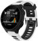 ANBEST Armband für Garmin Forerunner 735XT/235 Uhrenarmband, Sport Ersatzarmband aus Silikon für Forerunner 220/230/620/630/Approach S20/S5/S6, Weiß/Schwarz