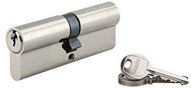 Cilindro europeo a doppia entrata SA 45X45mm, vite 45mm, antisfilamento, nichel, 3 chiavi - THIRARD