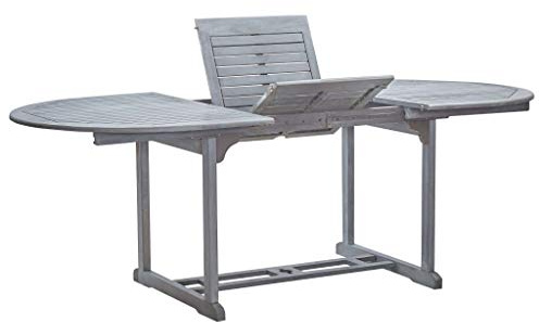 Festnight Tavolo da Giardino in Legno di Acacia 200x100x74 cm Tavolino Pieghevole Richiudibile per Campeggio casa Giardino PIC nic con Foro per Un Ombrellone