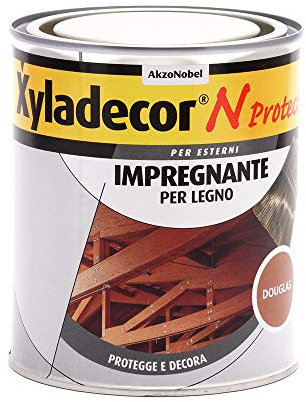 Xyladecor N PROTECT Fondo Impregnante per Legno Esterno a base solvente, Protettivo e Decorativo, Pronto Uso, colore DOUGLAS 750ML, 750 ML