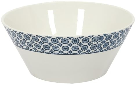 HOME DECO FACTORY - Ka4866 - Saladier Cottage Porcelaine Bleu Art de La Table Vaisselle Bol - Mug et Tasse