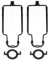 OLYCRAFT 2 Sets Lampenschirm Harfenhalter 8 9 10 Zoll Verstellbare Lampenharfe Mit 2 Schirmbefestigung Endkappe Schwarzer Hornrahmen Lampenschirmhalterung