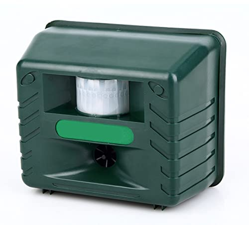 W-Lynn Répulsif pour Animaux, répulsif à ultrasons pour Animaux de Compagnie, répulsif pour Chats et Chiens d'extérieur avec Lampes Flash à LED et Alarme, Rat de Souris de Garde de Jardin