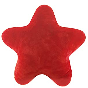 JAWSEU Kissen Stern Sternchen Zierkissen 40cm Kinderzimmer Zimmer Deko Plüschkissen Sternkissen Baby Dekokissen für Schlafzimmer Babyzimmer Kinderbett Mädchen Jungen, Rot