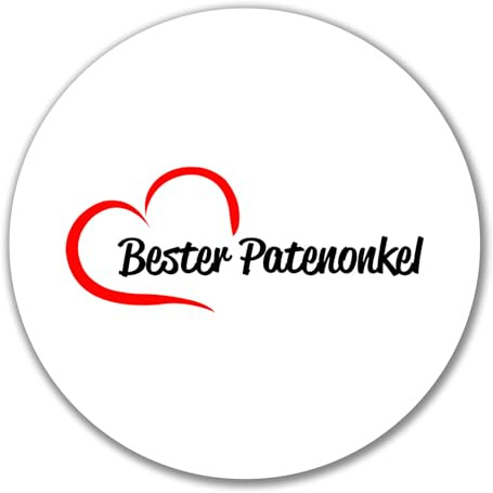 Huuraa Aufkleber Bester Patenonkel Herz Geschenk 10cm Sticker Bester Patenonkel Geschenkidee