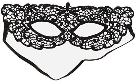 Venezianische Maske Spitze Mittel/Damen Augenmaske Schwarz/Sexy Gesichts Maskerade/Maskenball Karneval Fasching Mottoparty/Frauen Damen Kostümball
