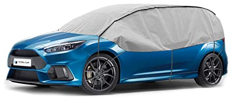 Autoschutzdecke Halbplane Halbgarage von XTRM-CAR kompatibel mit Renault Megane Hatchback ideal angepasst