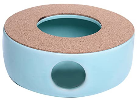 EXCEART 1pezzi Portacandele in Ceramica Scalda-te Supporto Per Candele Ornamento Per Candeliere Adatto Per Casa e Ufficio Blu