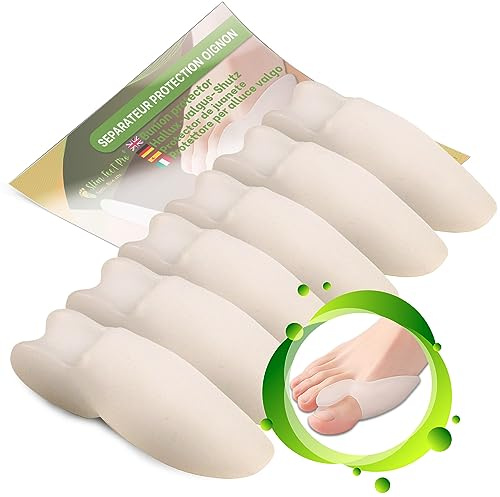 Slim Feet PRO Set mit 3 Paar hallux valgus Groben Zehenspreizer - Schmerzlinderung, Schutz und bequeme Ausrichtung. Verhinderung von Überlappungen, Einheitsgröße.