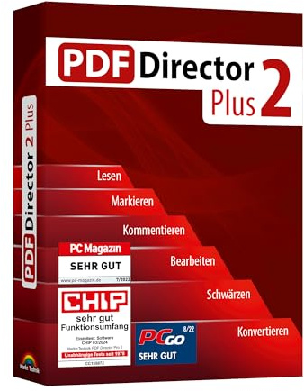 PDF Director 2 Plus - PDFs bearbeiten, konvertieren, schwärzen, schützen, Formulare ausfüllen für Win 11, 10, 8.1, 7