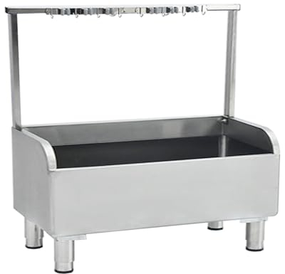 Fregadero Comercial Pila de Lavar,Fregadero de Trapeador de Acero Inoxidable,Fácil de Limpiar Industriales Fregadero,con kit de fregaderos de escurridor(100cm/39.4in)