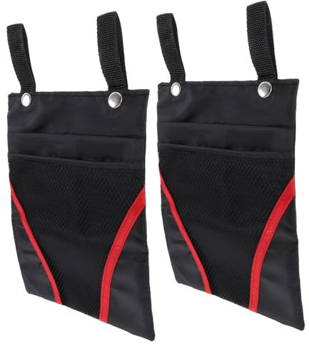 Happyyami 2 Stück Fahrrad Korb Hängetasche Mit Schnappverschluss Mehrfachtaschig Waschbar Für Roller Elektromobil Fahrradkorb Trinkflaschenhalter Tasche