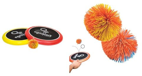 Schildkröt Funsports Softdisc Ogo Sport Set, Standardgrösse, rot, gelb, Durchmesser 29 cm, 970117 & Ogo Sport Ersatzbälle, 2 Soft-Bälle für das Ogo Sport Spiel, Ø6,5cm, 970091