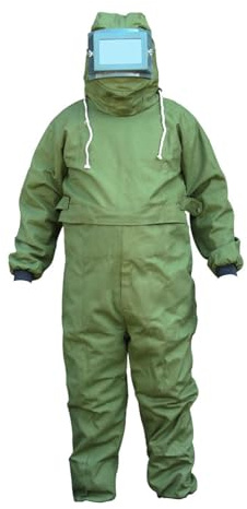 LOVIVER Sand Blasting Suit Protective Clothes Dust Protective Face Cover Sandblasting Clothes Work Overalls for Cutting Shipbuilding