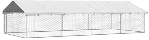 DYRJDJWIDHW hundebox große Hunde,hundekäfig XXL,hundebox XXL,Outdoor-Hundezwinger mit Dach 600x300x150 cmEntworfen für Garten und Terrasse.