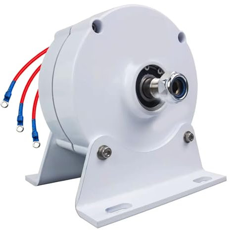 DRFGHK Générateur électrique à Aimant Permanent 48 V, 200 W Générateur électrique triphasé à Courant Alternatif 12 V -220 V adapté au générateur d'éolienne Vertical et Horizontal (Blanc)