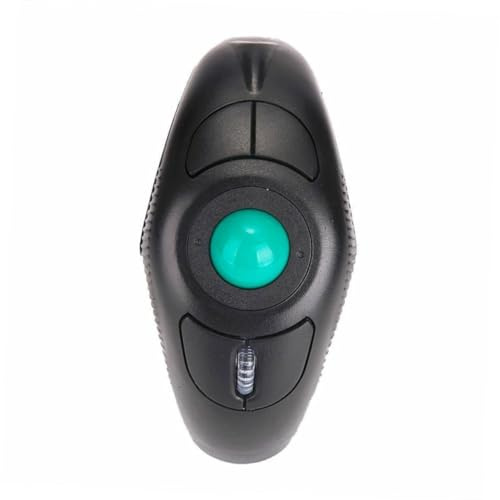 iplusmile Souris à Boule de Commande Portable sans Fil 2, 4 Ghz 1000 Dpi | Port Usb, 5 Touches, Forme Dauphin, Plastique Noir, pour Ordinateur Portable, Main Gauche ou Droite