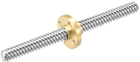 QUARKZMAN 100mm Entièrement Fileté Tige T8x8mm Vis avec Laiton Écrou Kit pour Imprimante 3D, machine CNC